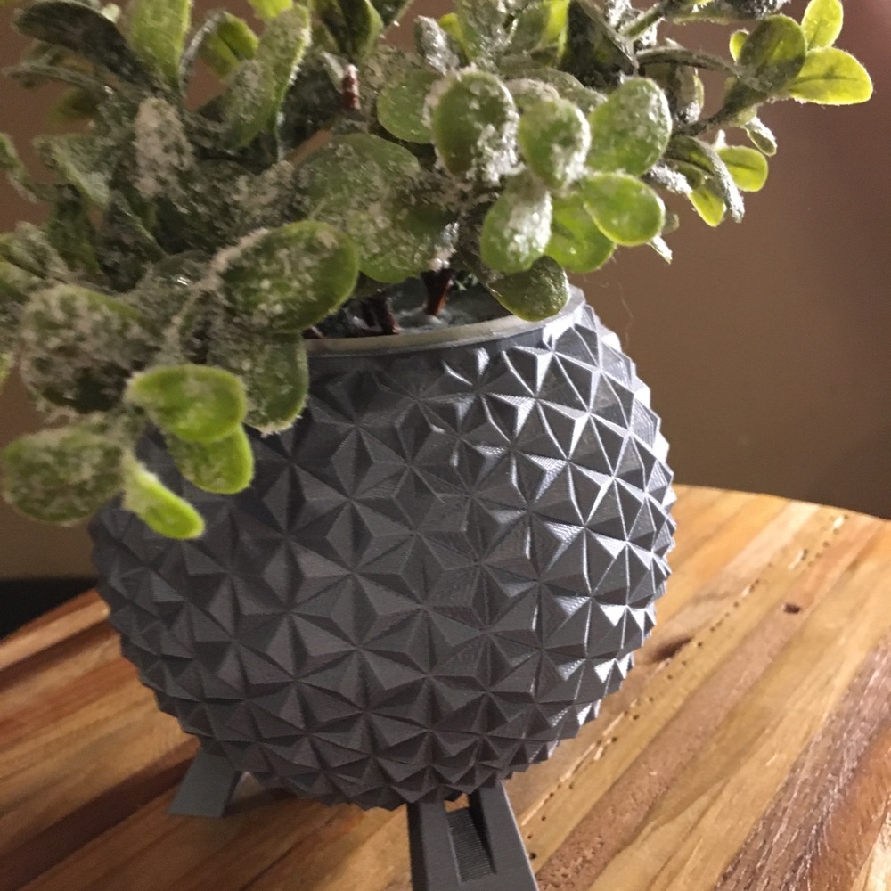 Set of 2 Epcot &Hollywood Studios Disney Planters